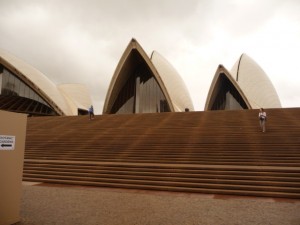 An unusual view of the Sydney Opera Hoiuse