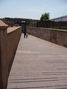 The entry ramp to Fort Agra