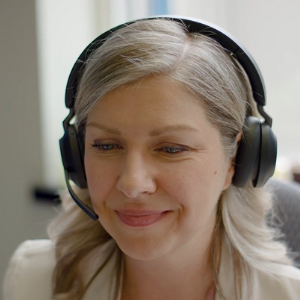 Picture of woman working at computer