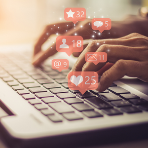 picture of hands typing on keyboard