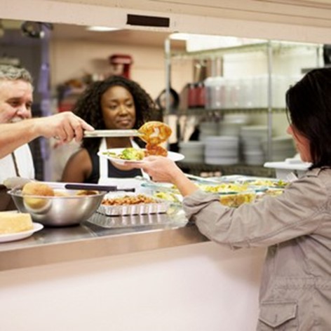 picture of volunteers at soup kitchen