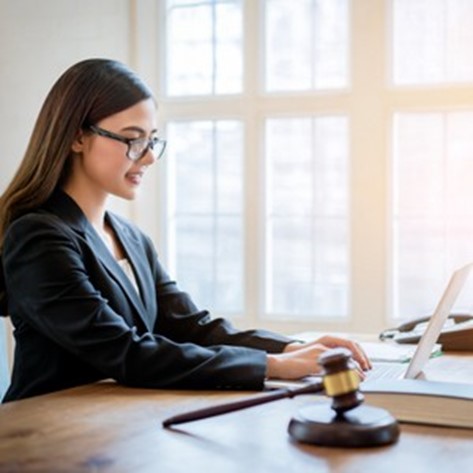 picture of woman working at computer