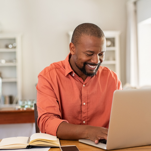 Picture of person working from home