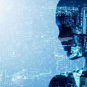 computer generated image of human head and shoulder
