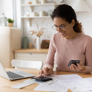 Picture of woman working at computer