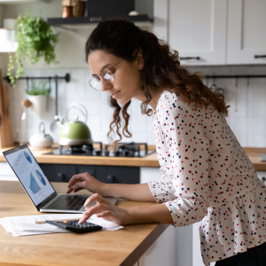 picture of woman working at laptop