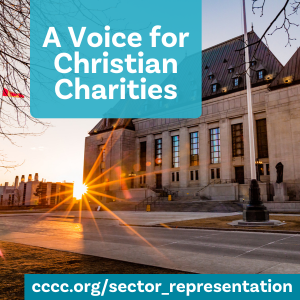 Pciture of Supreme Court with words A Voice for Christian Charities