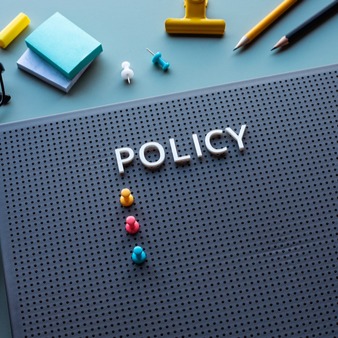 Picture Policy Board laying on work surface