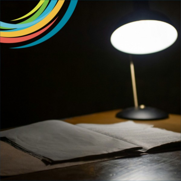 Picture of Desk Lamp sitting on desk with open book