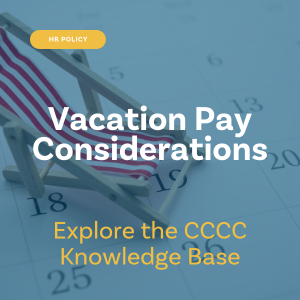 Vacation Pay Considerations
