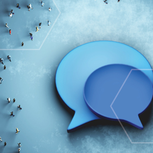 Picture of two conversation bubbles
