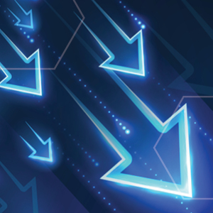 Picture of several blue arrows pointing downward