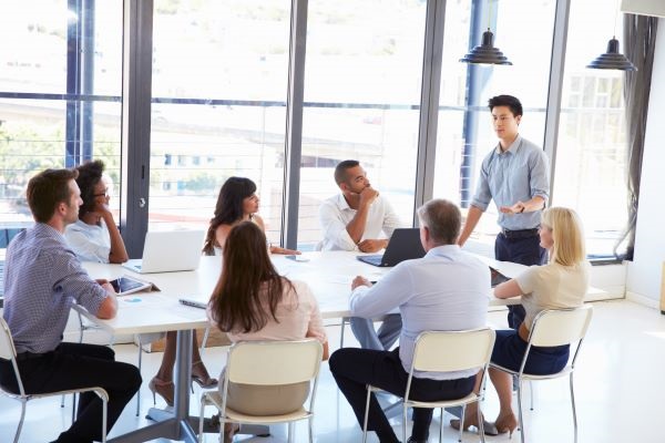 board members meeting around a table