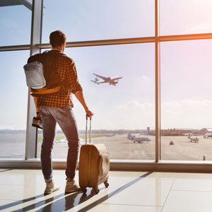 Picture of man in airport