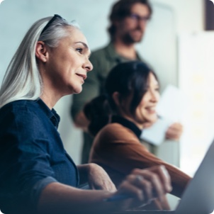 Woman working at computer