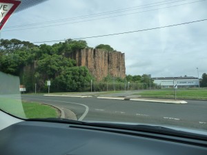 A dramatic rock formation