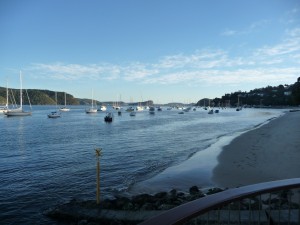 Sailboats north of Sydney Australia