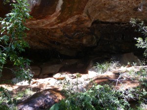 A spectacular rock overhang