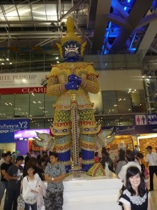 A god at the Bangkok airport