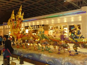 Figures at the Bangkok airport