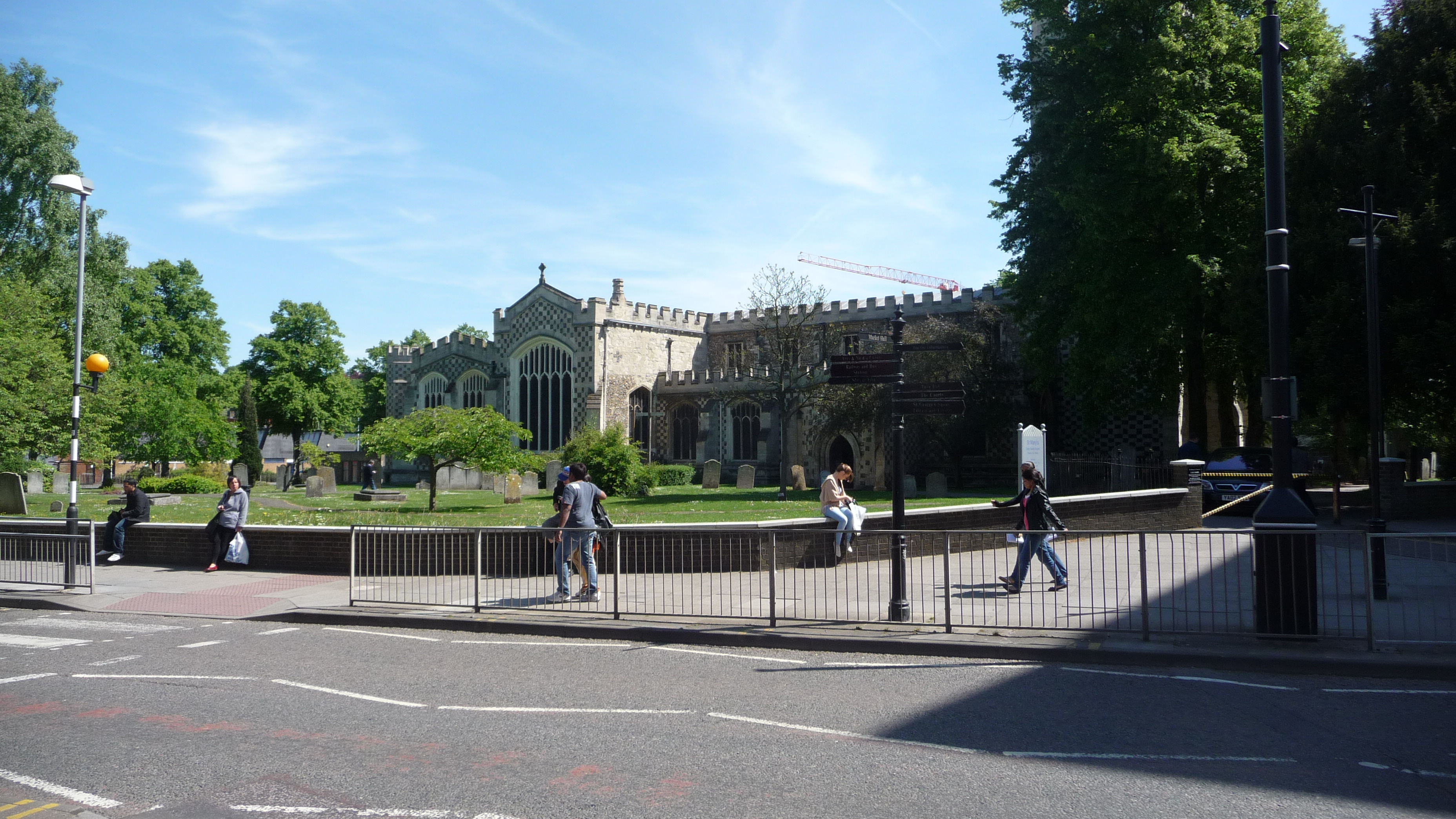 Old buildings and modern people