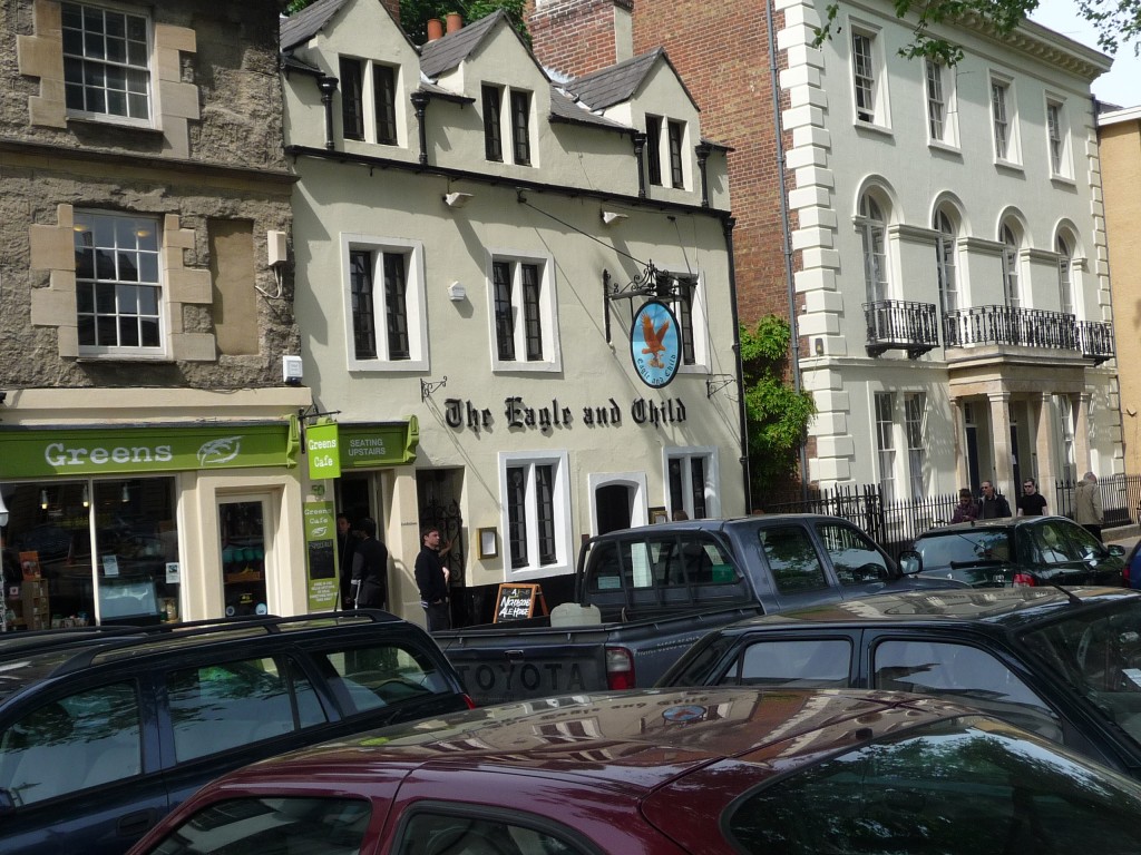 Exterior of The Eagle & Child pub