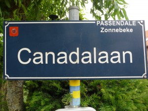 Street sign honouring Canada