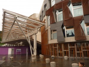 Exterior of the Scottish Parliament building