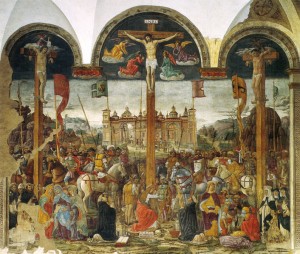 Painting of the crucifixion by Montorfano.