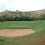 Sand trap on a golf course