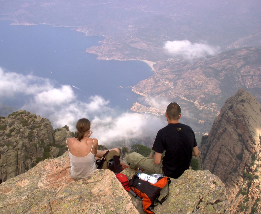 Couple on a mountain top