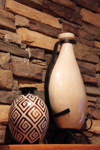 Vases on a mantel