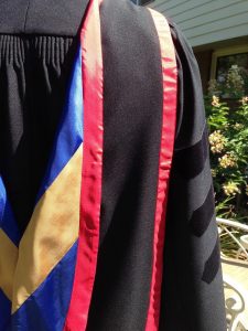 Graduation hood and gown