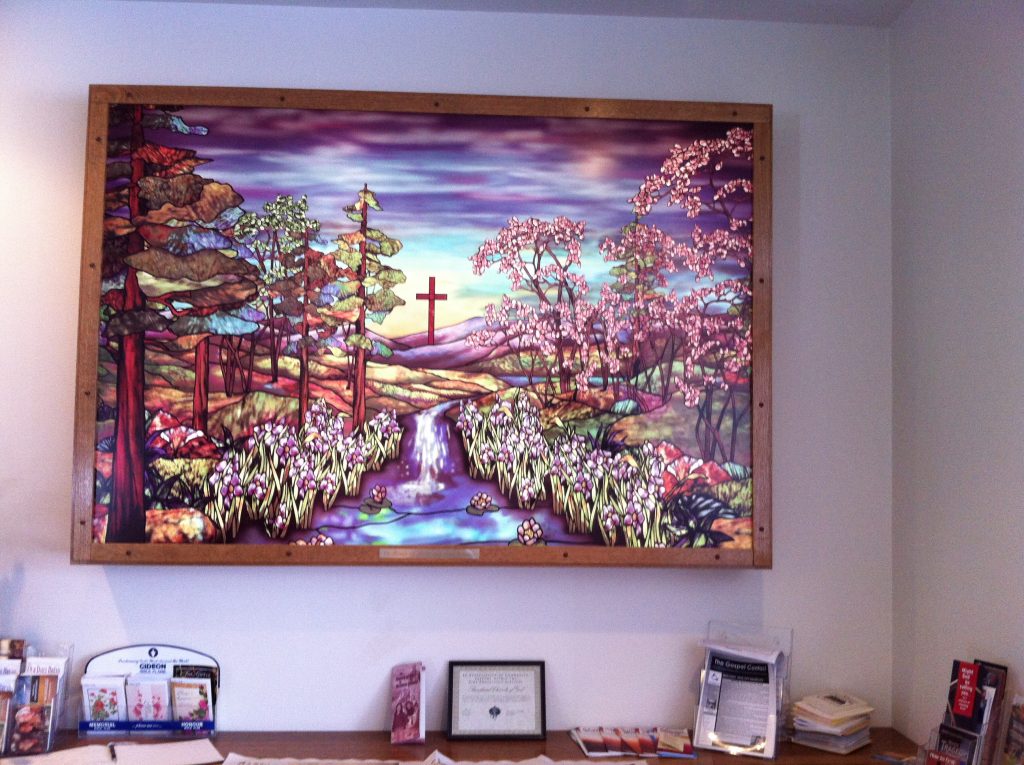 Photo of a stained glass picture