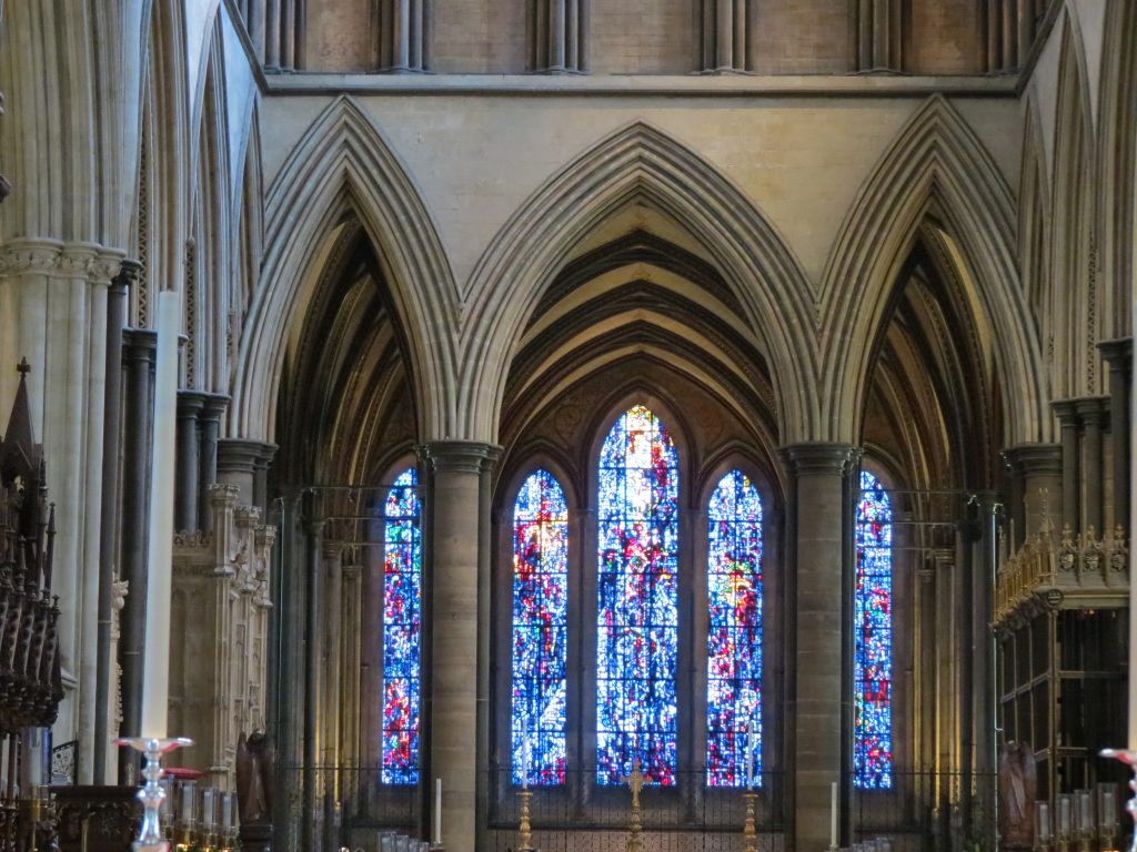 Photo of the front window at Salisbury Cathedral