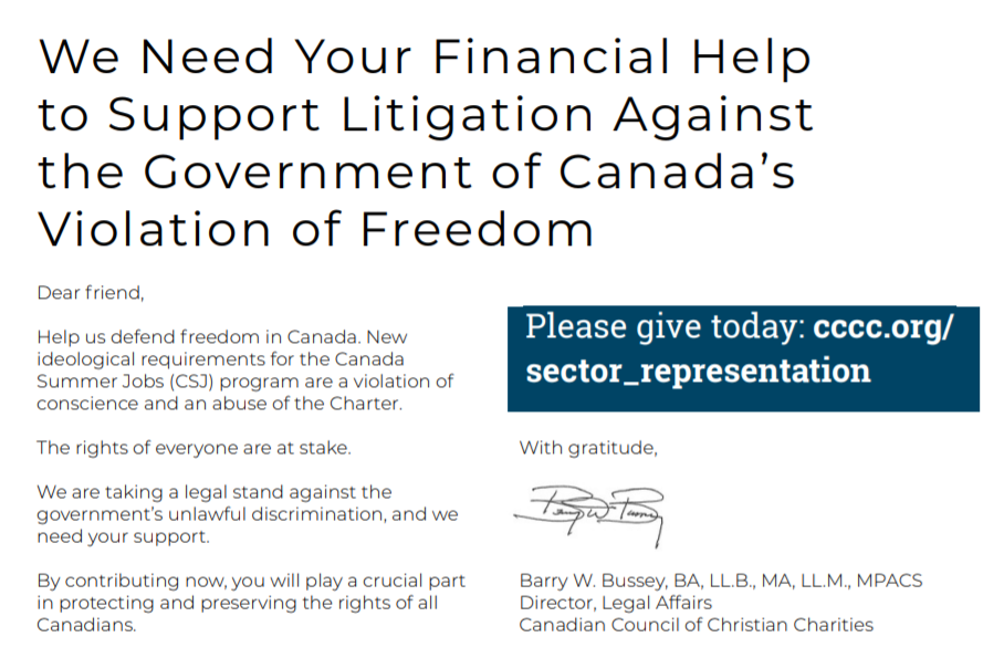 We Need Your Financial Help to Support Litigation Against the Government of Canada’s Violation of Freedom