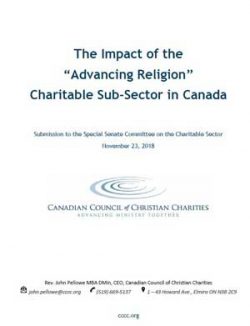 CCCC recommends the Senate affirm Advancing Religion as a Charitable Purpose